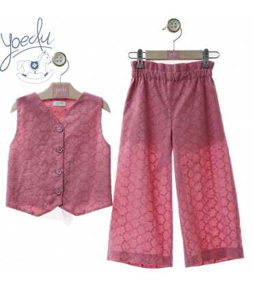 CONJUNTO NIÑA DOS PIEZAS FAMILIA  ARTESANIA MARCA YOEDU