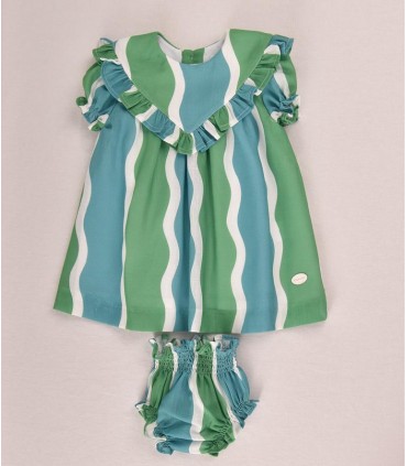 VESTIDO ESTAMPADO BEBE DOS PIEZAS MARCA COCOTE