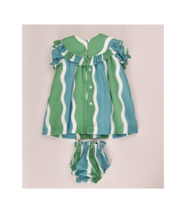 VESTIDO ESTAMPADO BEBE DOS PIEZAS MARCA COCOTE