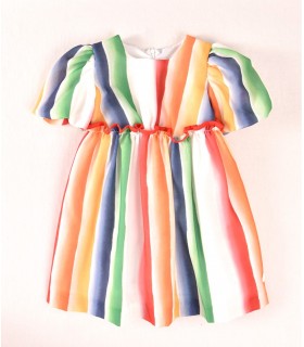 VESTIDO NIÑA MULTICOLOR MARCA COCOTE