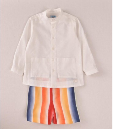 CONJUNTO  MULTICOLOR NIÑO DOS PIEZAS MARCA COCOTE