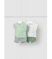 CONJUNTO PUNTO BEBE CUATRO PIEZAS MARCA MAYORAL