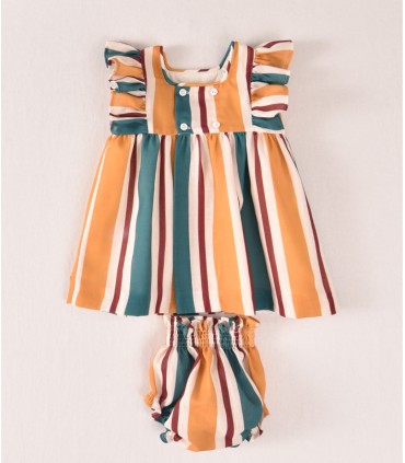 VESTIDO RAYAS TRICOLOR BEBE MARCA JOSE VARON