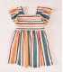 VESTIDO RAYAS TRICOLOR NIÑA MARCA JOSE VARON