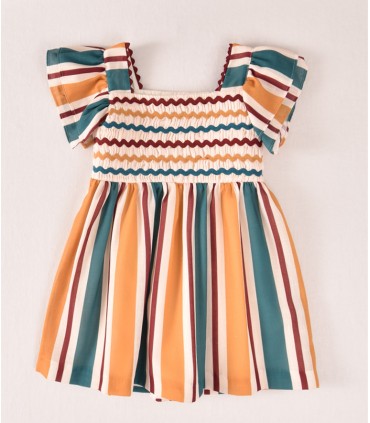 VESTIDO RAYAS TRICOLOR NIÑA MARCA JOSE VARON