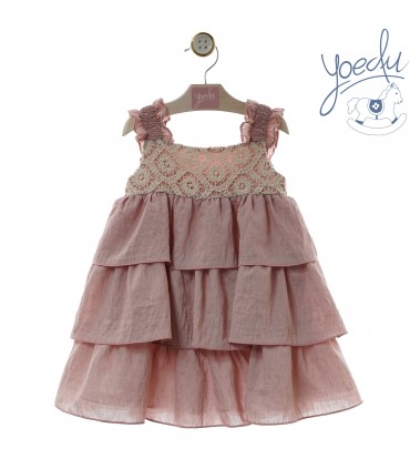 VESTIDO INFANTIL FAMILIA PORCELANA MARCA YOEDU