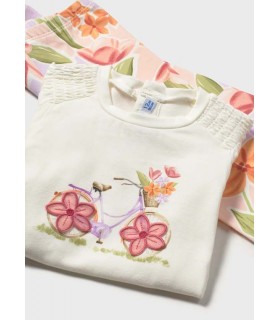 CONJUNTO LEGGING BEBE CAMISETA FLOR MARCA MAYORAL