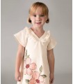 VESTIDO CON LINO FLORES MARCA MAYORAL