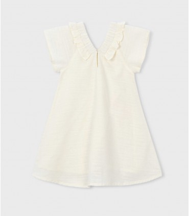 VESTIDO CON LINO FLORES MARCA MAYORAL
