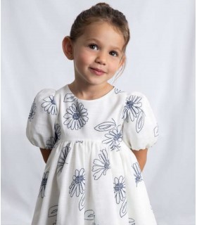 VESTIDO MANGAS ABULLONADA NIÑA MARCA MAYORAL
