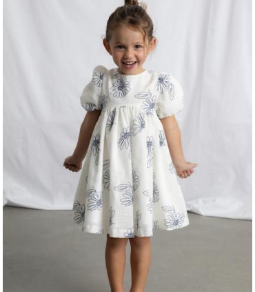 VESTIDO MANGAS ABULLONADA NIÑA MARCA MAYORAL