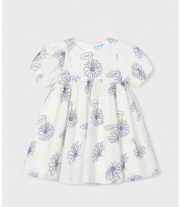 VESTIDO MANGAS ABULLONADA NIÑA MARCA MAYORAL