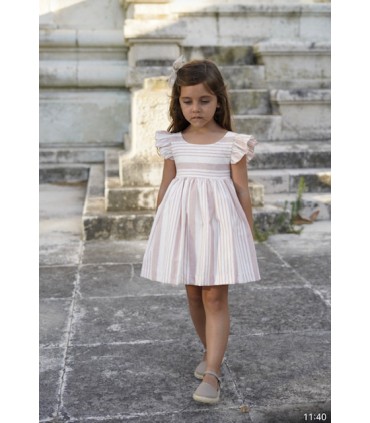 VESTIDO NIÑA RAYAS MARCA DBB COLLECTION