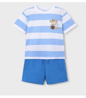 CONJUNTO NIÑO CAMISETA RAYAS MARCA MAYORAL