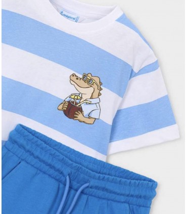 CONJUNTO NIÑO CAMISETA RAYAS MARCA MAYORAL