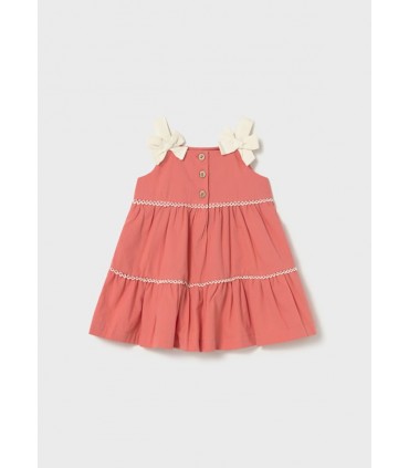 VESTIDO  DE RIZO LAZOS BEBE MARCA MAYORAL