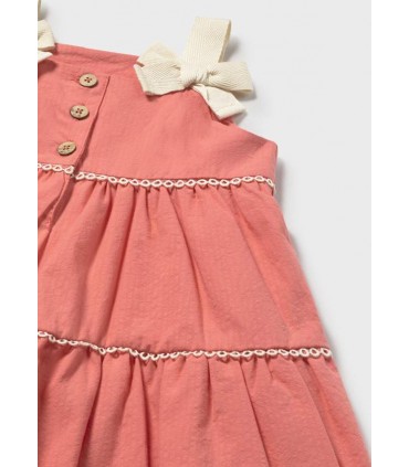 VESTIDO  DE RIZO LAZOS BEBE MARCA MAYORAL