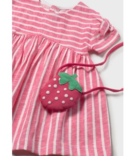 VESTIDO BEBE RAYAS BOLSO BEBE MARCA MAYORAL
