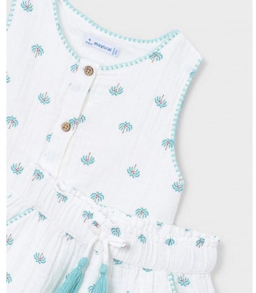 CONJUNTO PANTALON CORTO Y CAMISETA ESTAMPADA NIÑA MARCA MAYORAL
