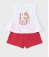 CONJUNTO PANTALON CORTO Y CAMISETA NIÑA MARCA MAYORAL