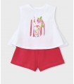CONJUNTO PANTALON CORTO Y CAMISETA NIÑA MARCA MAYORAL