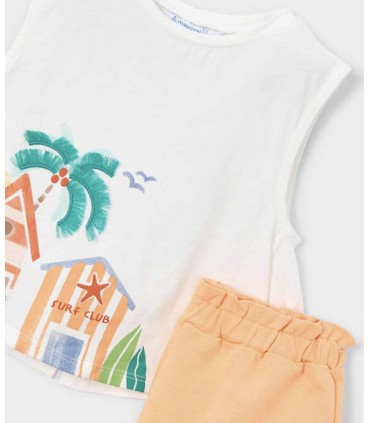 CONJUNTO PANTALON CORTO Y CAMISETA NIÑA MARCA MAYORAL