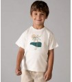 CONJUNTO BERMUDA Y CAMISETA CON BORDADO NIÑO MARCA MAYORAL