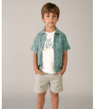 CAMISA NIÑO MANGA CORTA ESTAMPADA MARCA MAYORAL