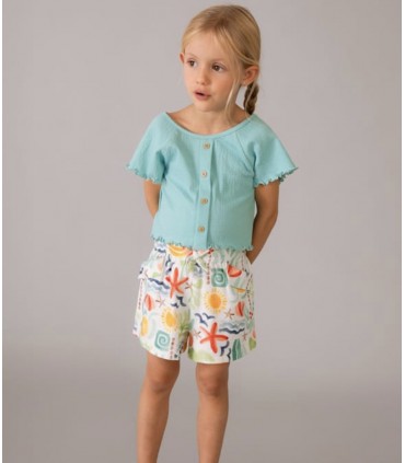 CAMISETA CON VOLANTES NIÑA MARCA MAYORAL