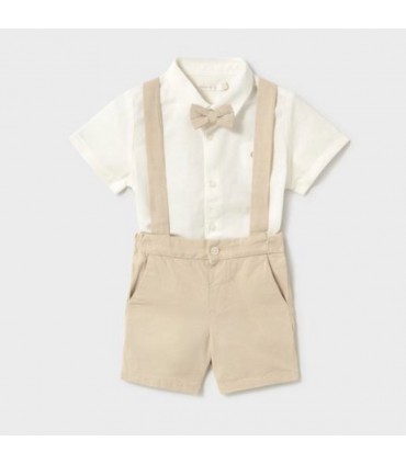 CONJUNTO BERMUDA Y CAMISA CON PAJARITA BEBE MARCA MAYORAL
