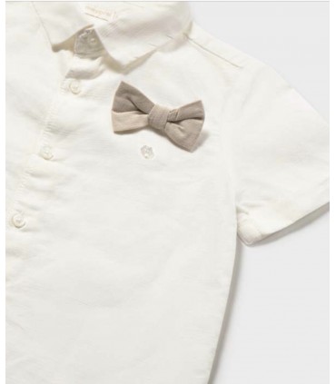 CONJUNTO BERMUDA Y CAMISA CON PAJARITA BEBE MARCA MAYORAL