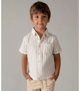 CONJUNTO BERMUDAY CAMISA  CON LINO MARCA MAYORAL