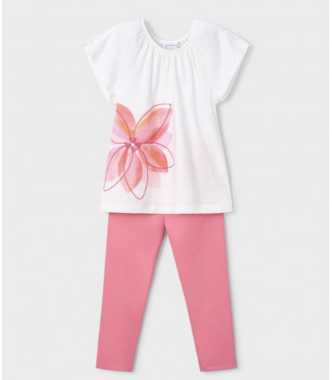 CONJUNTO LEGGING Y CAMISETA FLOR NIÑA MARCA MAYORAL