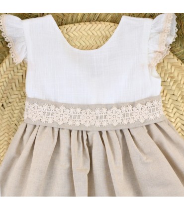 VESTIDO NIÑA CEREMONIA LINO MARCA BABY-FERR