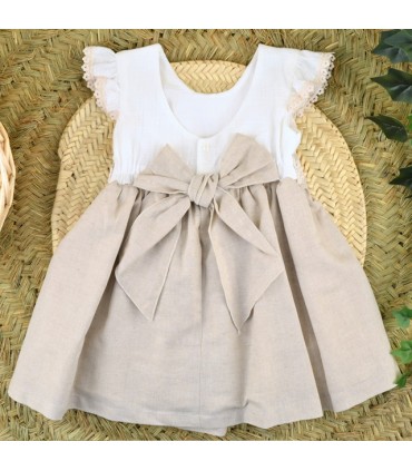 VESTIDO NIÑA CEREMONIA LINO MARCA BABY-FERR