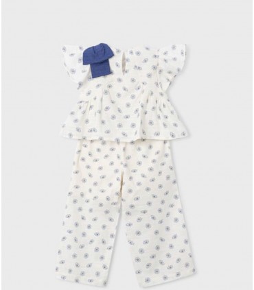 CONJUNTO PANTALON LARGO Y TOP ESTAMPADO NIÑA MARCA MAYORAL