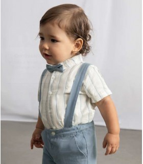 CONJUNTO BERMUDA Y CAMISACON PAJARITA BEBE MARCA MAYORAL