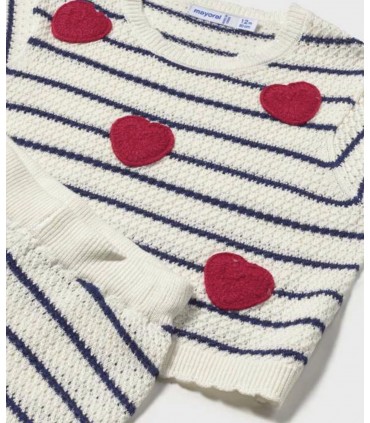 CONJUNTO PANTALONES Y CAMISETA CORAZONES BEBE MARCA MAYORAL