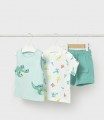 CONJUNTO TRES PIEZAS ESTAMPADO BEBE MARCA MAYORAL