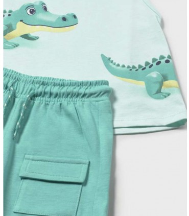 CONJUNTO TRES PIEZAS ESTAMPADO BEBE MARCA MAYORAL