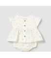 CONJUNTO CUBRE PAÑAL Y BLUSA BEBE MARCA MAYORAL