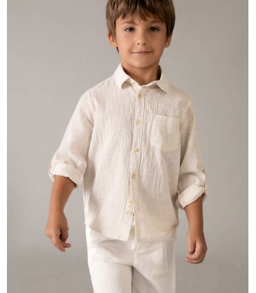 BERMUDA RELAXED FIT CON LINO NIÑO MARCA MAYORAL