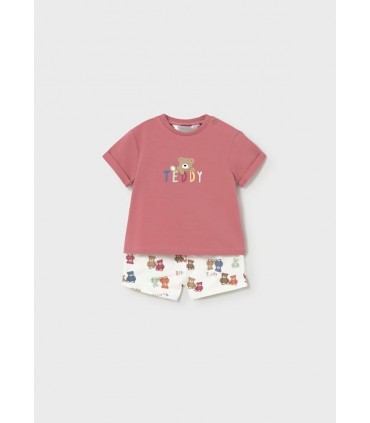 CONJUNTO PANTALON CORTO ESTAMPADO Y CAMISETA RECIEN NACIDO