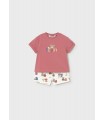 CONJUNTO PANTALON CORTO ESTAMPADO Y CAMISETA RECIEN NACIDO