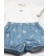 CONJUNTO PANTALON CORTO ESTAMPADO CAMISETA RECIEN NACIDO  MARCA MAYORAL