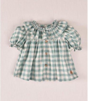 BLUSA BEBE CUADROS NIÑA MARCA JOSE VARON