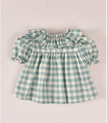 BLUSA BEBE CUADROS NIÑA MARCA JOSE VARON