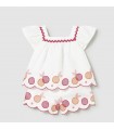 CONJUNTO BERMUDA Y BLUSA  BORDADOS BEBE MARCA MAYORAL