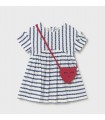VESTIDO ESTAMPADO CON BOLSO BEBE MARCA MAYORAL
