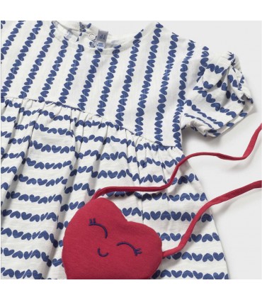VESTIDO ESTAMPADO CON BOLSO BEBE MARCA MAYORAL